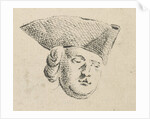 Mans head with hat by Caspar Jacobsz. Philips
