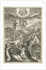 Emblem with veneration of Saint Francis of Assisi who lived in virtue by Hendrik Aertssens