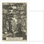 Emblem with hermit and believers who devote themselves to meditation by Hendrik Aertssens