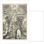 A man looks at his good works and noticing what he has to do and which way to go in the future by Boëtius Adamsz. Bolswert