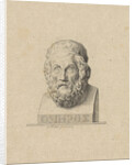 Bust of the Greek poet Homer by P. Mottet