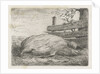 Lying boar by Jacobus Cornelis Gaal