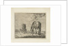 Two grazing horses by Jacobus Cornelis Gaal