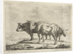 Three oxen by Jacobus Cornelis Gaal
