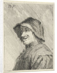 Farmer with hat on the head to the left by Anonymous