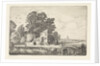House by a stone bridge into a river landscape by Jan van de Velde II