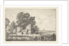 House by a stone bridge into a river landscape by Jan van de Velde II
