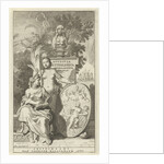 Writing woman flanked by the Truth by Henricus Wetstein