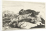 Dogs hunt a boar by Peeter Boel