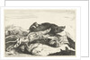 Dogs hunt a boar by Peeter Boel