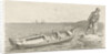 Man pulling his boat ashore by Jacob Ernst Marcus
