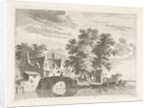 Village view with stone bridge by Anthonij van der Haer