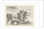 Village view with stone bridge by Anthonij van der Haer