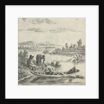 Fishermen on a river by Anthonij van der Haer