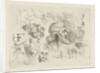 Study Sheet with men head by Hermanus Fock