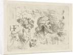 Study Sheet with men head by Hermanus Fock