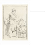 Fish cleaning woman by Hermanus Fock