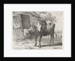 Trekos with yoke for the stable by Jacobus Cornelis Gaal