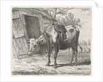 Trekos with yoke for the stable by Jacobus Cornelis Gaal