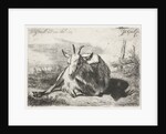 Lying goat, left by Jacobus Cornelis Gaal