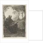 Monk in a cave by David van der Kellen II