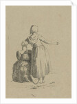 Woman with a basket by Jacob van Kouwenhoven