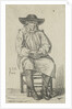 Seated man with stick by Anthonie Willem Hendrik Nolthenius de Man