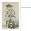 Seated man with stick by Anthonie Willem Hendrik Nolthenius de Man