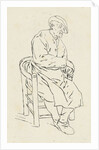 Seated man in an armchair by Anthonie Willem Hendrik Nolthenius de Man