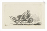 Man sitting in a wheelbarrow by Anthonie Willem Hendrik Nolthenius de Man
