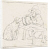 Boy with dog and an empty pot by Anthonie Willem Hendrik Nolthenius de Man