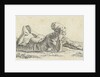 Boy lying in the grass on his belly by Anthonie Willem Hendrik Nolthenius de Man