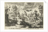 Apollo shoot the pregnant Coronis death by Workshop of Hendrick Goltzius