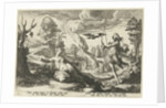 Apollo shoot the pregnant Coronis death by Workshop of Hendrick Goltzius