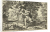 Teiresias stores in a forest two mating snakes by Workshop of Hendrick Goltzius