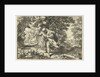 Teiresias stores in a forest two mating snakes by Workshop of Hendrick Goltzius