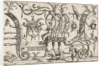 Chariot drawn by a fantasy beast with goat goatee by Cornelis Bos