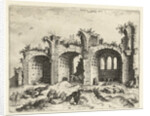 View of the ruins of the Basilica of Constantine by Hieronymus Cock
