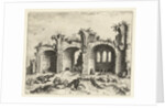 View of the ruins of the Basilica of Constantine by Hieronymus Cock