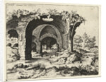View of ruins in Rome, Italy by Hieronymus Cock