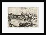 View of the bridge of Fabricius in Rome, Italy by Hieronymus Cock