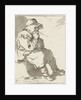 Man sitting on stone by Hermanus Fock