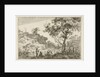 Dune landscape with a large tree by Hermanus Fock