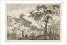 Dune landscape with a large tree by Hermanus Fock
