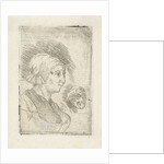 Study sheet with two female heads by Louis Bernard Coclers