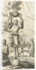 Figure stands on an orb and holds a smoking sacrifice dish in the air by Jurriaen van Poolsum