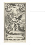 Angel praying with outstretched arms to God by Barent Bos