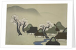 Village with Cherry Blossoms by Sekka Kamisaka