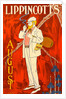 American poster for le Revue Lippincott's Magazine August by William L. Carqueville