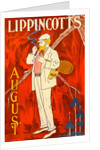 American poster for le Revue Lippincott's Magazine August by William L. Carqueville